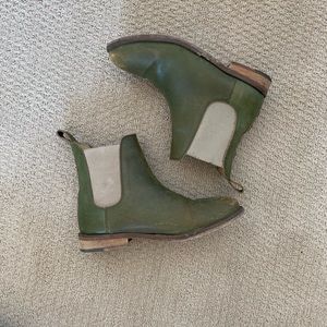 Olive green FarylRobin Janice booties.